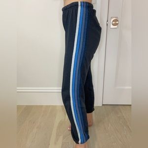 Aviator nation 5 blue stripe sweatpants